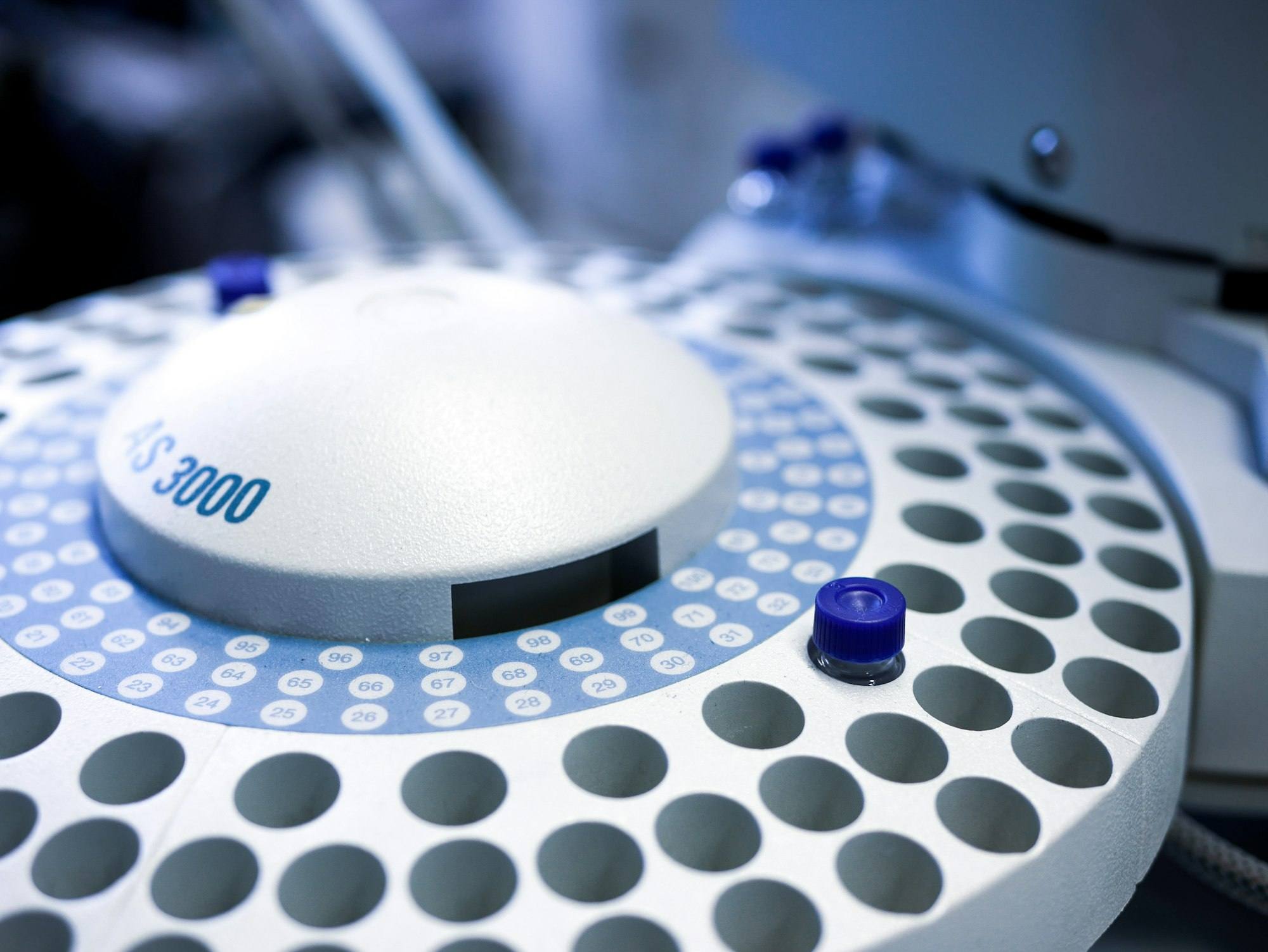 A laboratory autosampler carousel